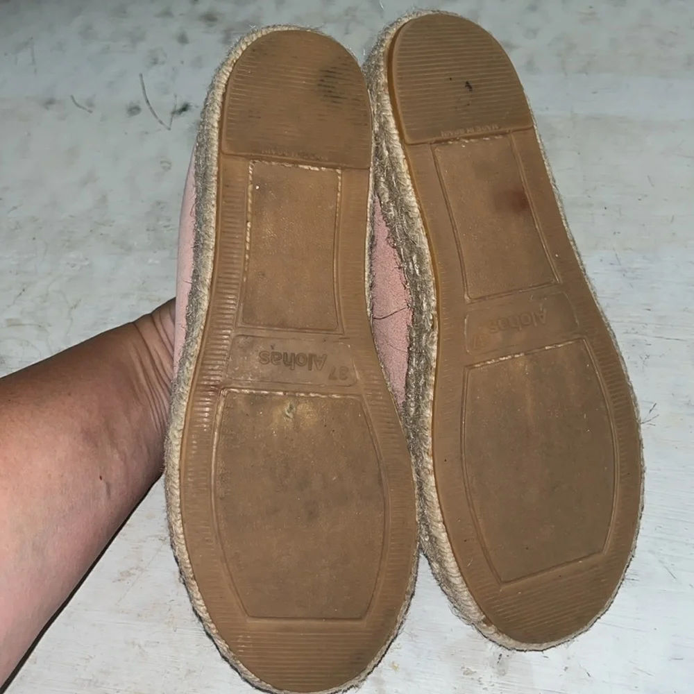 Alohas pink suede espadrilles shoe | size 7-7.5